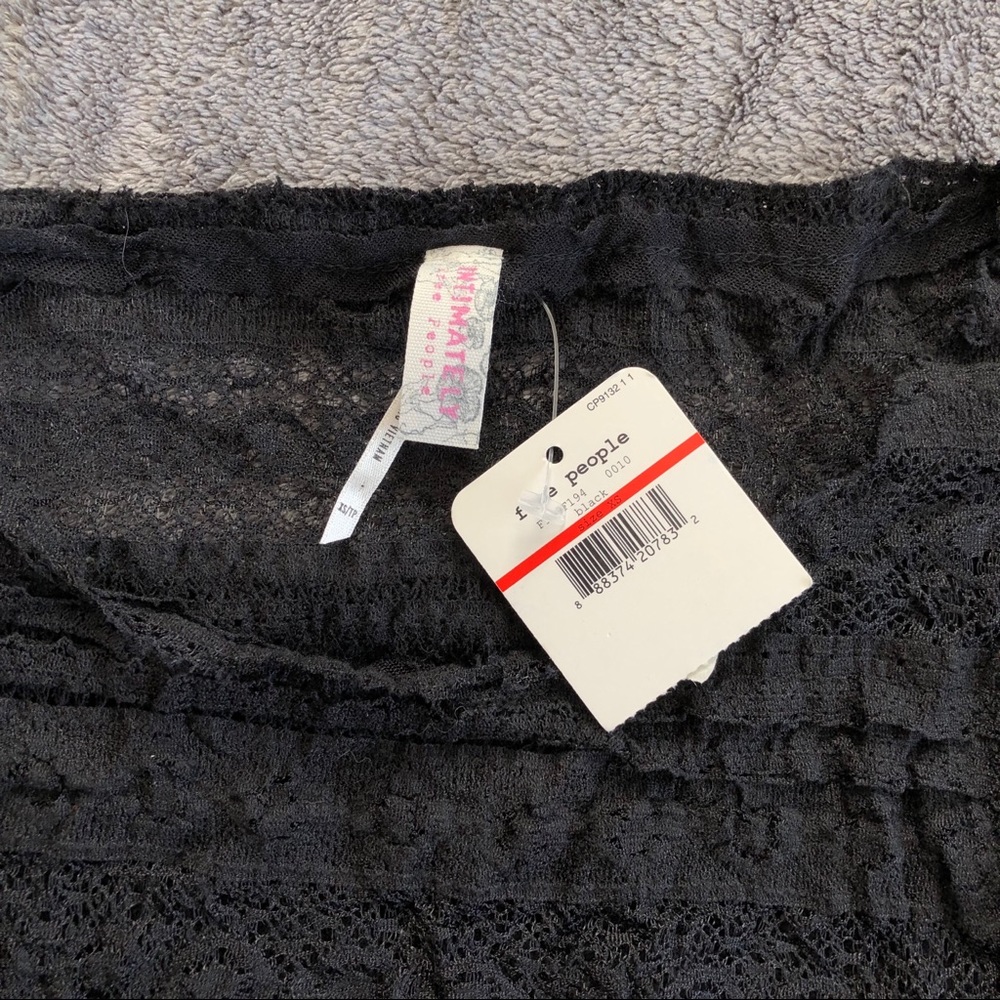 SOLD βοΈHP π Free People NWT Black Lace Tank - Picture 6 of 7